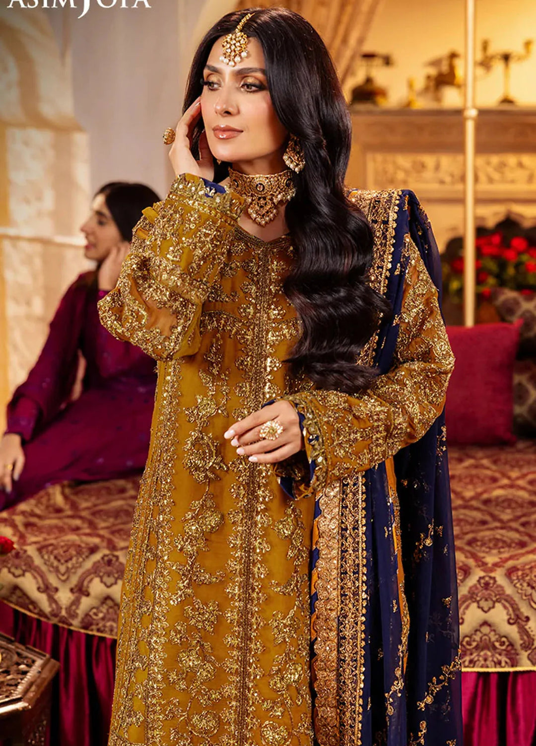Jaan-e-Jahan by Asim Jofa Embroidered Chiffon Suits Unstitched 3 Piece AJ24JJ AJJJ-12 - Formals Collection