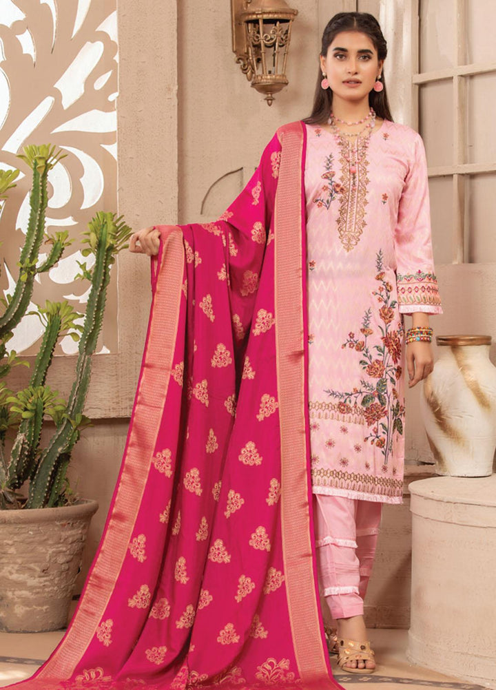 Jacquard Banarsi by MTF Embroidered Jacquard Banarsi Viscose Suits Unstitched 3 Piece MTF21JV D-05 - Winter Collection