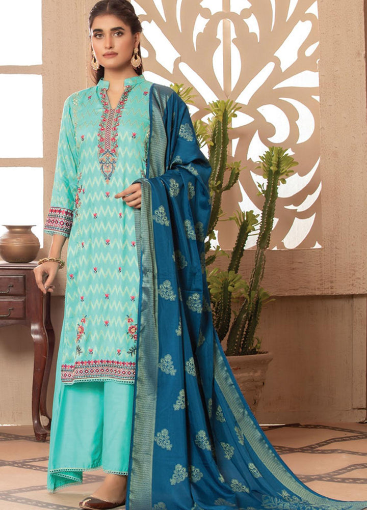 Jacquard Banarsi by MTF Embroidered Jacquard Banarsi Viscose Suits Unstitched 3 Piece MTF21JV D-06 - Winter Collection