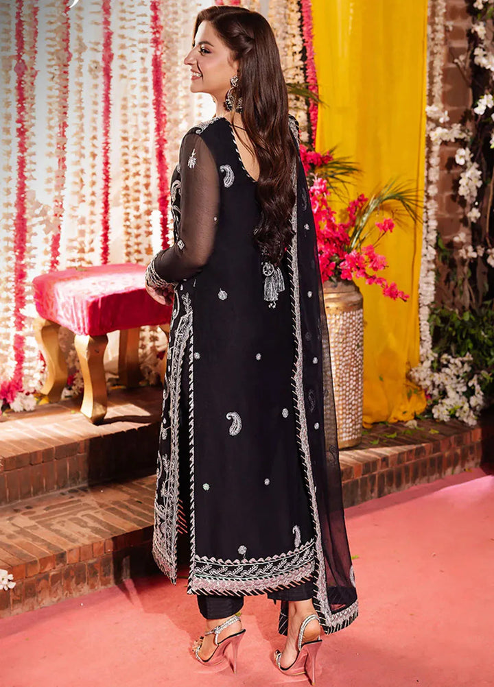 Jag Mag By Asim Jofa Embroidered Chiffon Suit Unstitched 3 Piece AJ24J AJMJ-01 - Festive Collection