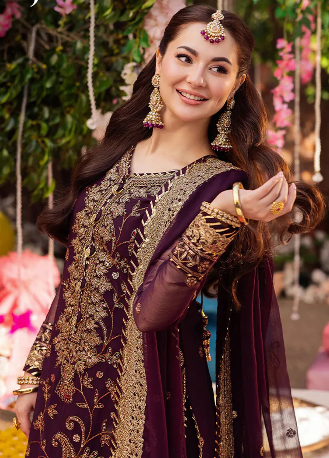 Jag Mag By Asim Jofa Embroidered Chiffon Suit Unstitched 3 Piece AJ24J AJMJ-02 - Festive Collection