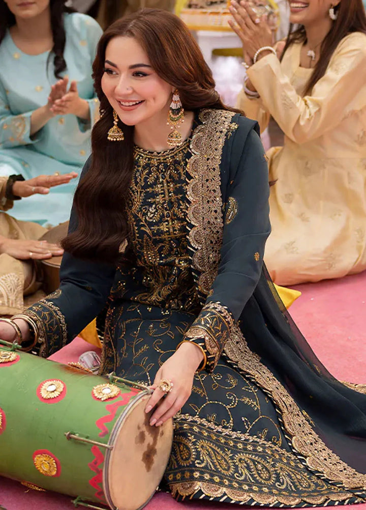Jag Mag By Asim Jofa Embroidered Chiffon Suit Unstitched 3 Piece AJ24J AJMJ-04 - Festive Collection