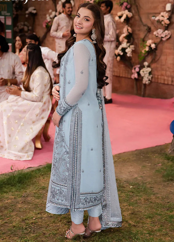 Jag Mag By Asim Jofa Embroidered Chiffon Suit Unstitched 3 Piece AJ24J AJMJ-15 - Festive Collection