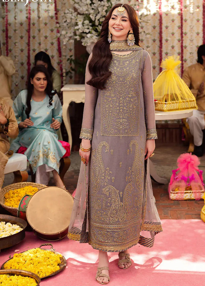 Jag Mag By Asim Jofa Embroidered Chiffon Suit Unstitched 3 Piece AJ24J AJMJ-27 - Festive Collection