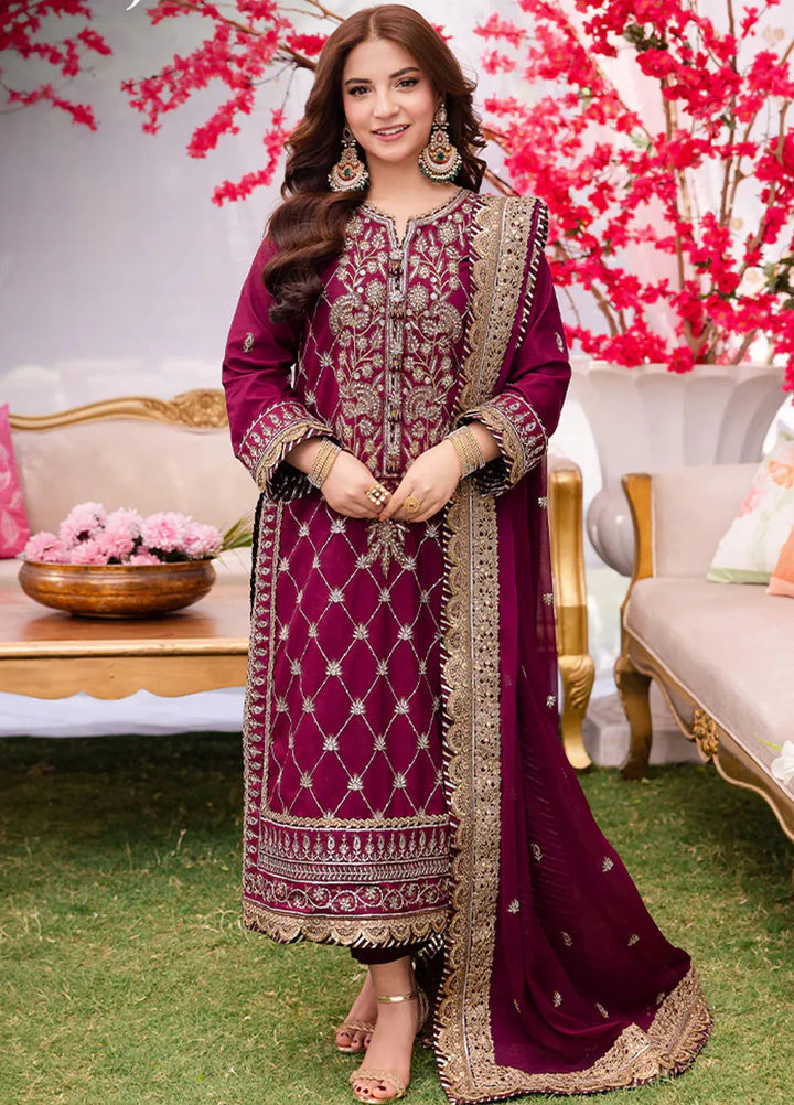 Jag Mag By Asim Jofa Embroidered Lawn Suit Unstitched 3 Piece AJ24J AJMJ-03 - Festive Collection