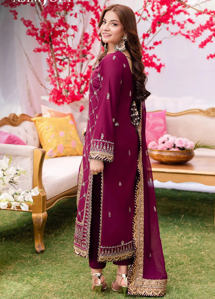 Jag Mag By Asim Jofa Embroidered Lawn Suit Unstitched 3 Piece AJ24J AJMJ-03 - Festive Collection