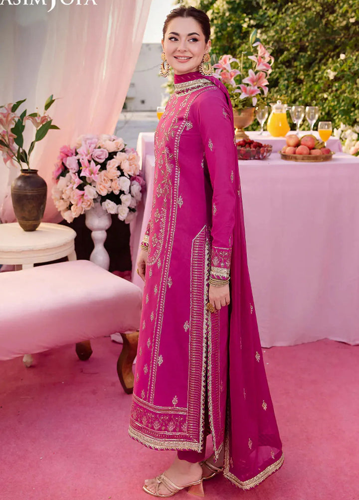 Jag Mag By Asim Jofa Embroidered Lawn Suit Unstitched 3 Piece AJ24J AJMJ-21 - Festive Collection
