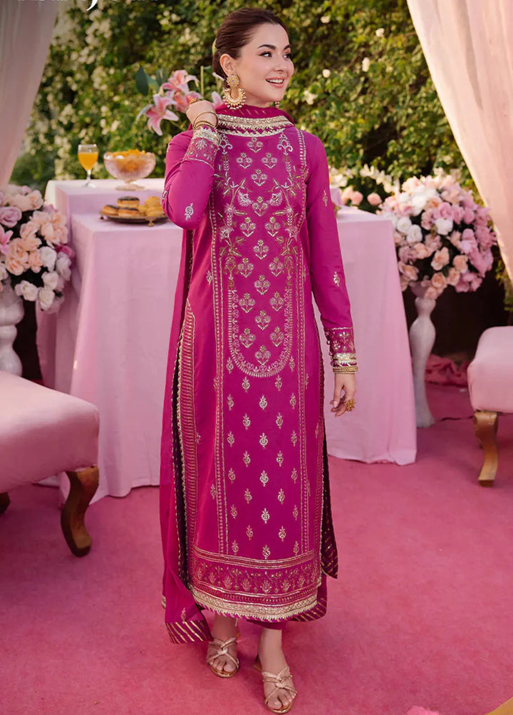 Jag Mag By Asim Jofa Embroidered Lawn Suit Unstitched 3 Piece AJ24J AJMJ-21 - Festive Collection