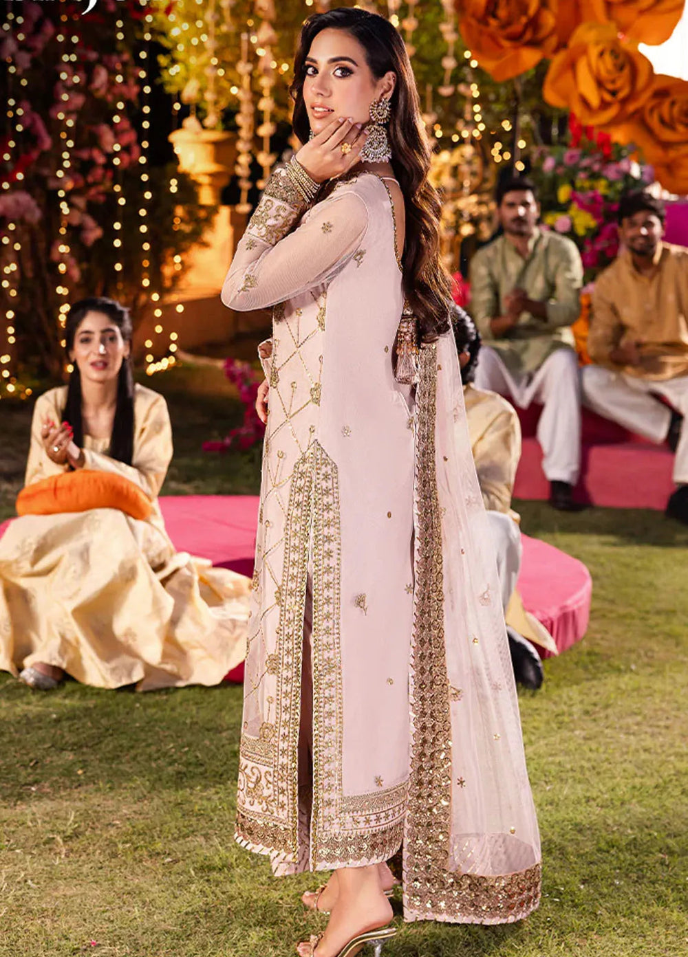 Jag Mag By Asim Jofa Embroidered Net Suit Unstitched 3 Piece AJ24J AJMJ-05 - Festive Collection