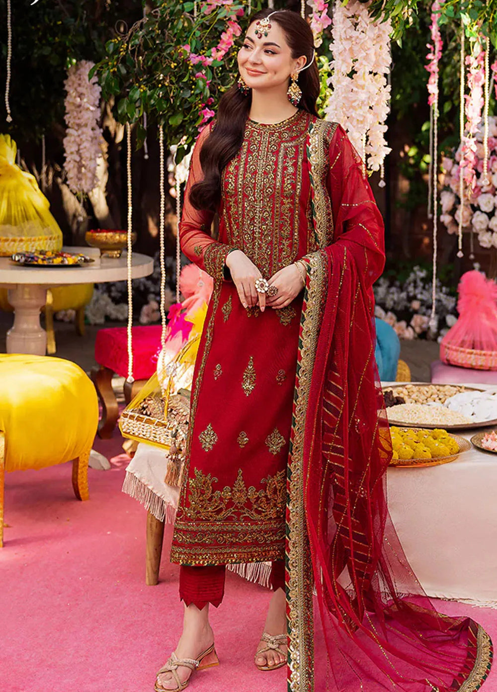 Jag Mag By Asim Jofa Embroidered Net Suit Unstitched 3 Piece AJ24J AJMJ-13 - Festive Collection