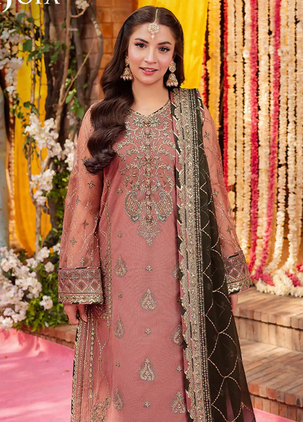 Jag Mag By Asim Jofa Embroidered Net Suit Unstitched 3 Piece AJ24J AJMJ-17 - Festive Collection
