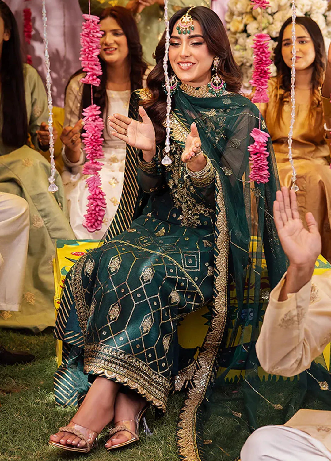 Jag Mag By Asim Jofa Embroidered Net Suit Unstitched 3 Piece AJ24J AJMJ-23 - Festive Collection