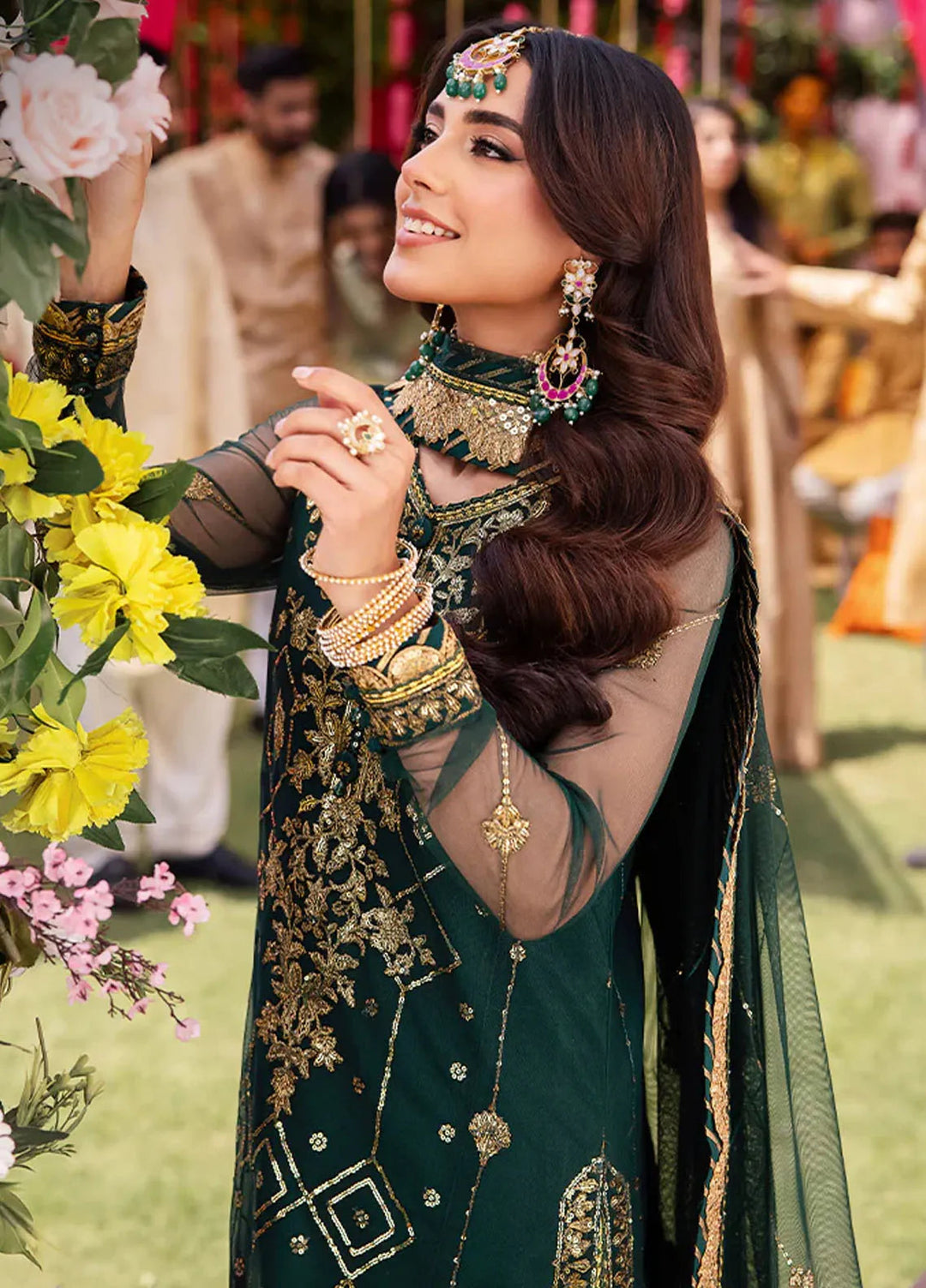 Jag Mag By Asim Jofa Embroidered Net Suit Unstitched 3 Piece AJ24J AJMJ-23 - Festive Collection