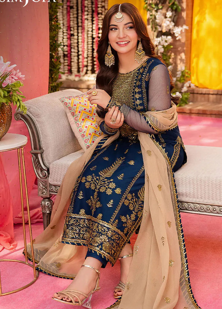 Jag Mag By Asim Jofa Embroidered Net Suit Unstitched 3 Piece AJ24J AJMJ-26 - Festive Collection