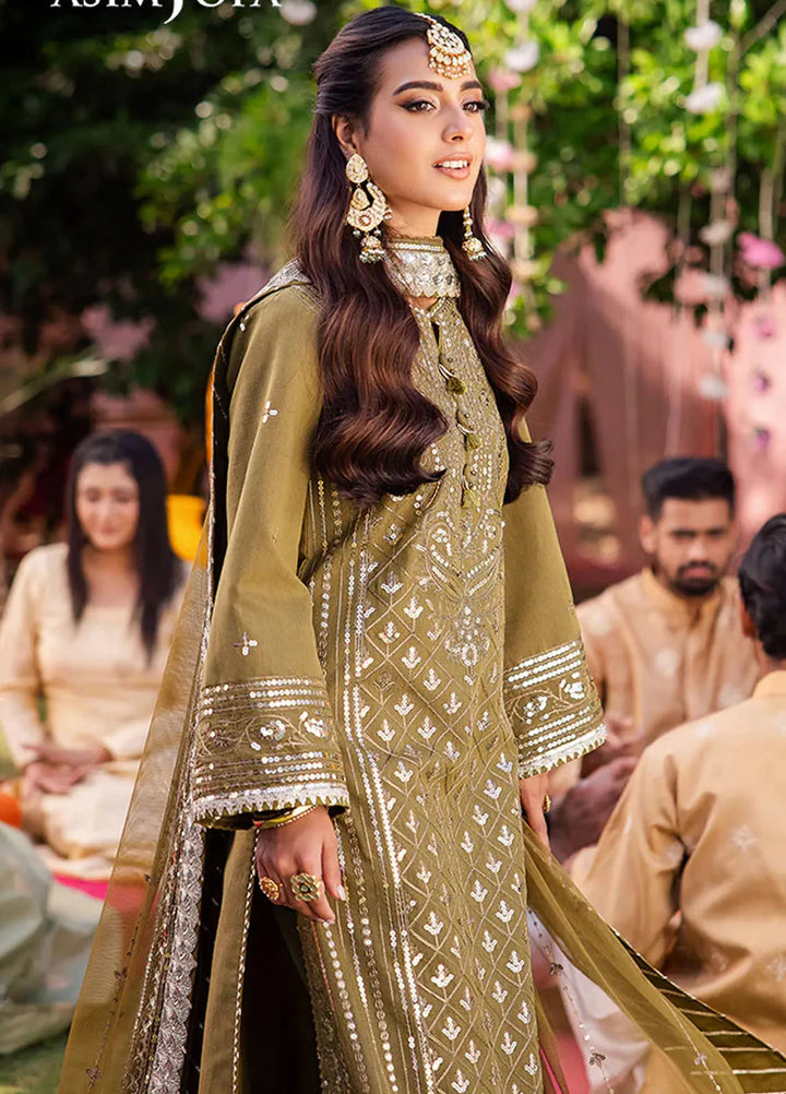 Jag Mag By Asim Jofa Embroidered Paper Cotton Suit Unstitched 3 Piece AJ24J AJMJ-30 - Festive Collection