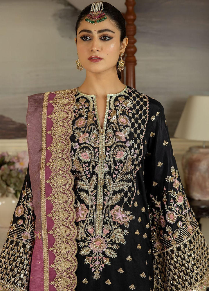 Jahaan Ara By Serene Premium Embroidered Raw Silk Suits Unstitched 3 Piece SP23JA SRS-08 Inaayat - Luxury Collection