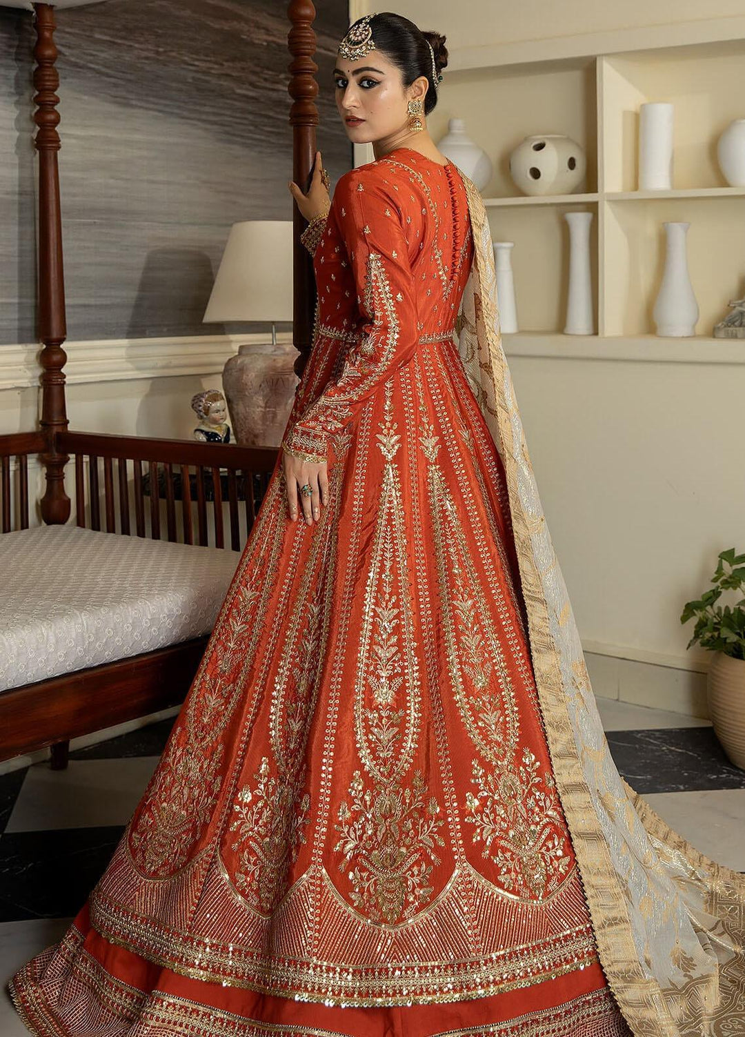 Jahaan Ara By Serene Premium Embroidered Raw Silk Suits Unstitched 3 Piece SP23JA SRS-10 Gauhar - Luxury Collection
