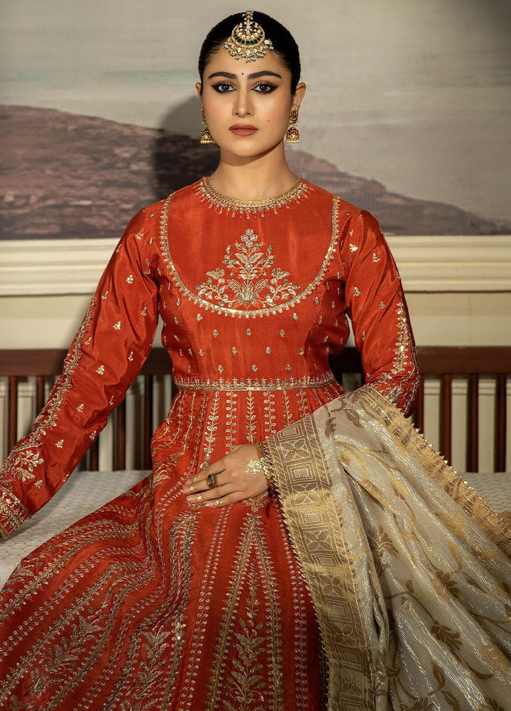 Jahaan Ara By Serene Premium Embroidered Raw Silk Suits Unstitched 3 Piece SP23JA SRS-10 Gauhar - Luxury Collection