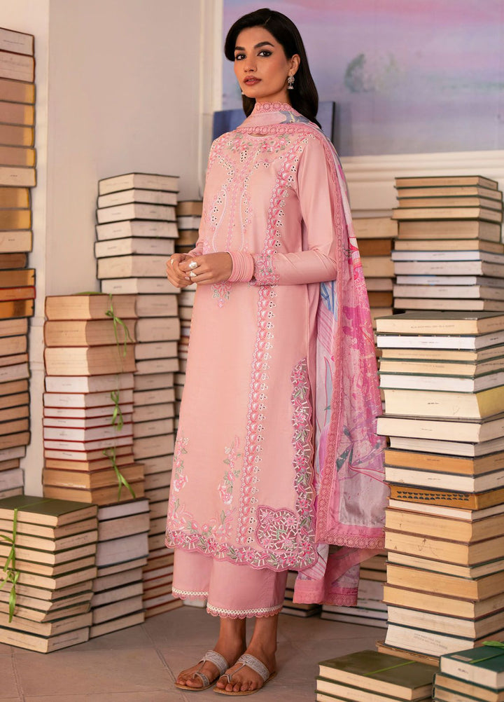 Jahaan by Seran Embroidered Lawn Suits Unstitched 3 Piece SRN24J D-01 Rafya - Summer Collection