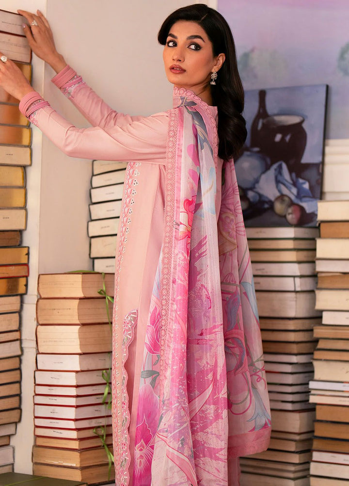 Jahaan by Seran Embroidered Lawn Suits Unstitched 3 Piece SRN24J D-01 Rafya - Summer Collection