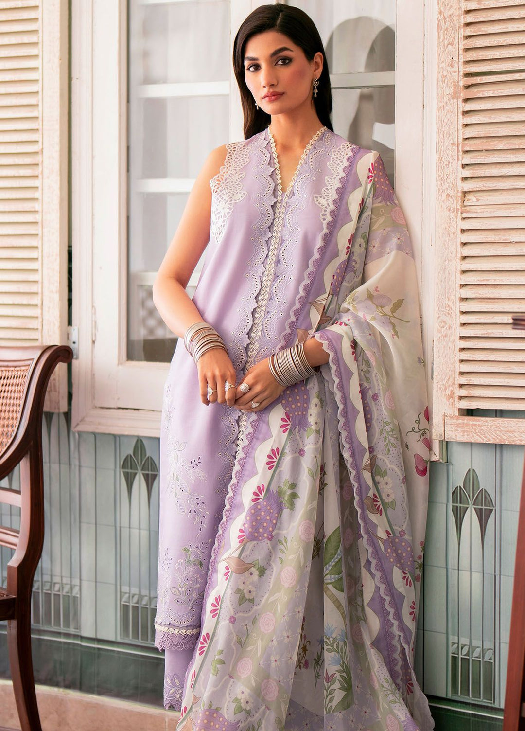 Jahaan by Seran Embroidered Lawn Suits Unstitched 3 Piece SRN24J D-03 Amania - Summer Collection