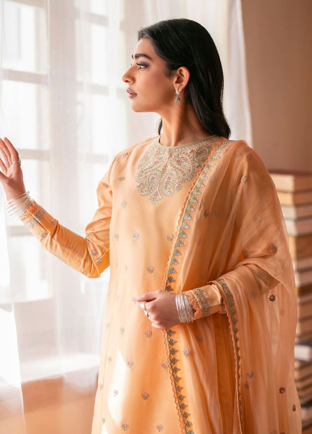 Jahaan by Seran Embroidered Lawn Suits Unstitched 3 Piece SRN24J D-05 Hooriya - Summer Collection