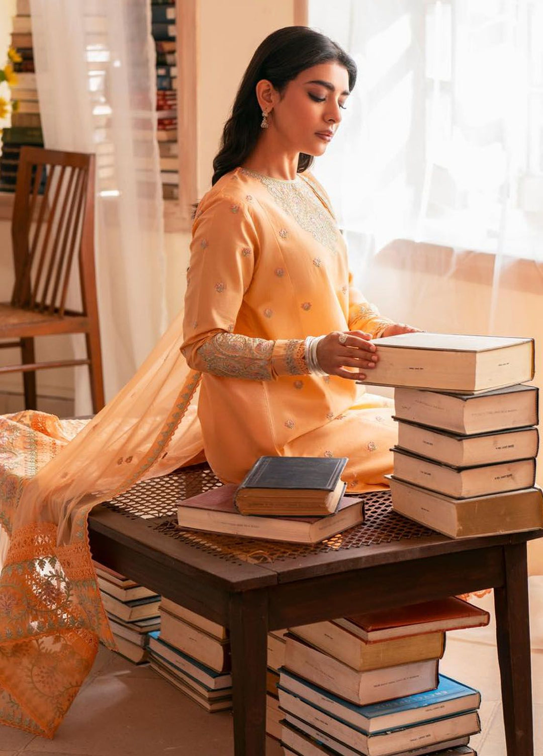 Jahaan by Seran Embroidered Lawn Suits Unstitched 3 Piece SRN24J D-05 Hooriya - Summer Collection