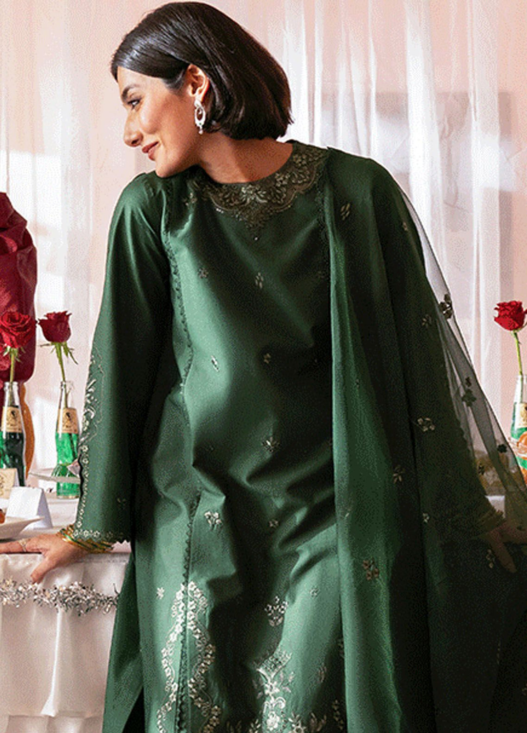 Jahaan by Seran Embroidered Lawn Suits Unstitched 3 Piece SRN24J D-06 Romaan - Summer Collection