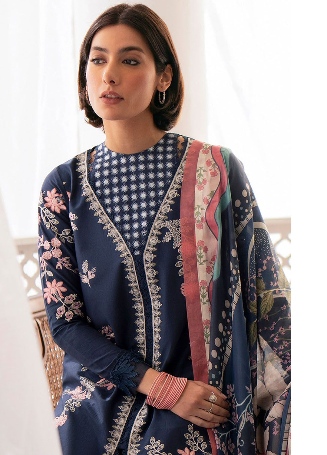 Jahaan by Seran Embroidered Lawn Suits Unstitched 3 Piece SRN24J D-07 Natasha - Summer Collection