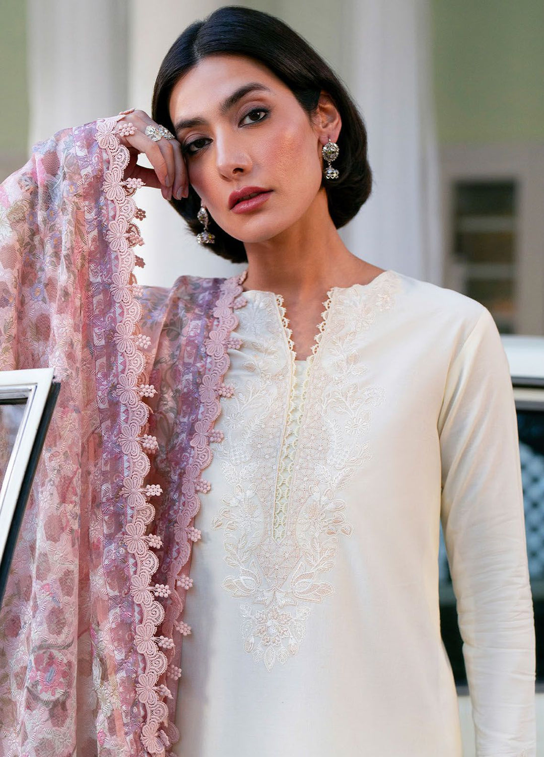 Jahaan by Seran Embroidered Lawn Suits Unstitched 3 Piece SRN24J D-08 Neeshay - Summer Collection