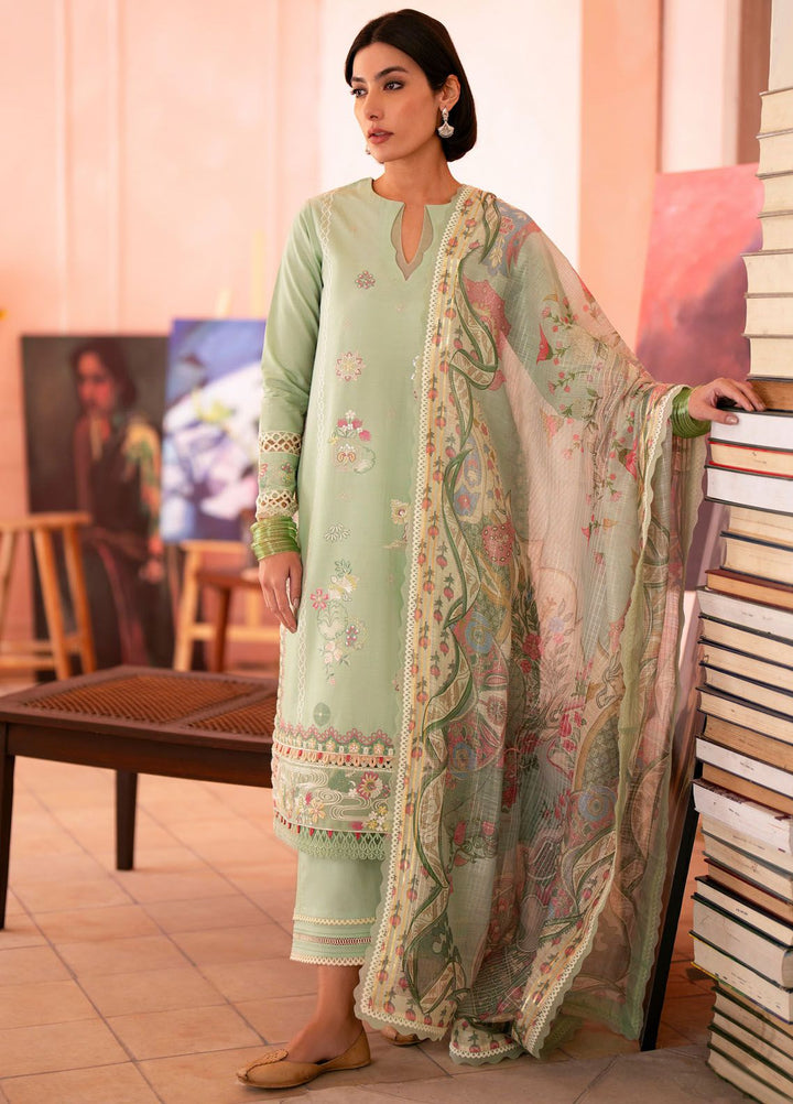 Jahaan by Seran Embroidered Lawn Suits Unstitched 3 Piece SRN24J D-09 Dure - Summer Collection