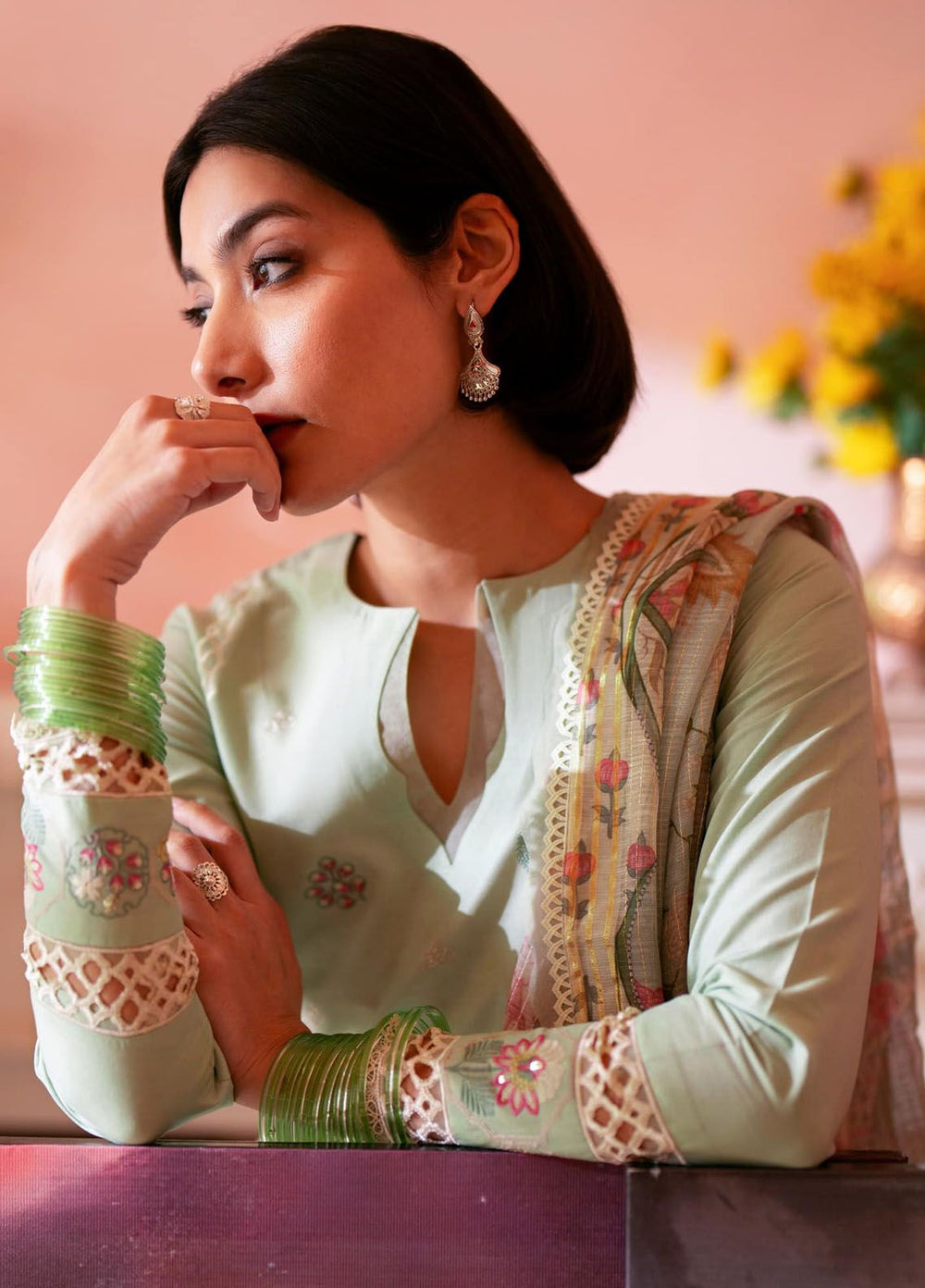 Jahaan by Seran Embroidered Lawn Suits Unstitched 3 Piece SRN24J D-09 Dure - Summer Collection