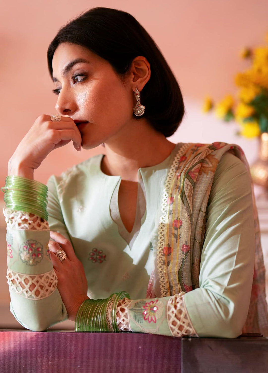 Jahaan by Seran Embroidered Lawn Suits Unstitched 3 Piece SRN24J D-09 Dure - Summer Collection