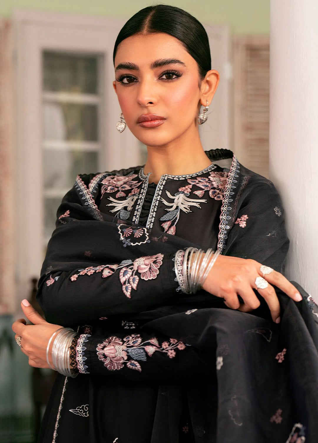 Jahaan by Seran Embroidered Lawn Suits Unstitched 3 Piece SRN24J D-10 Naveera - Summer Collection