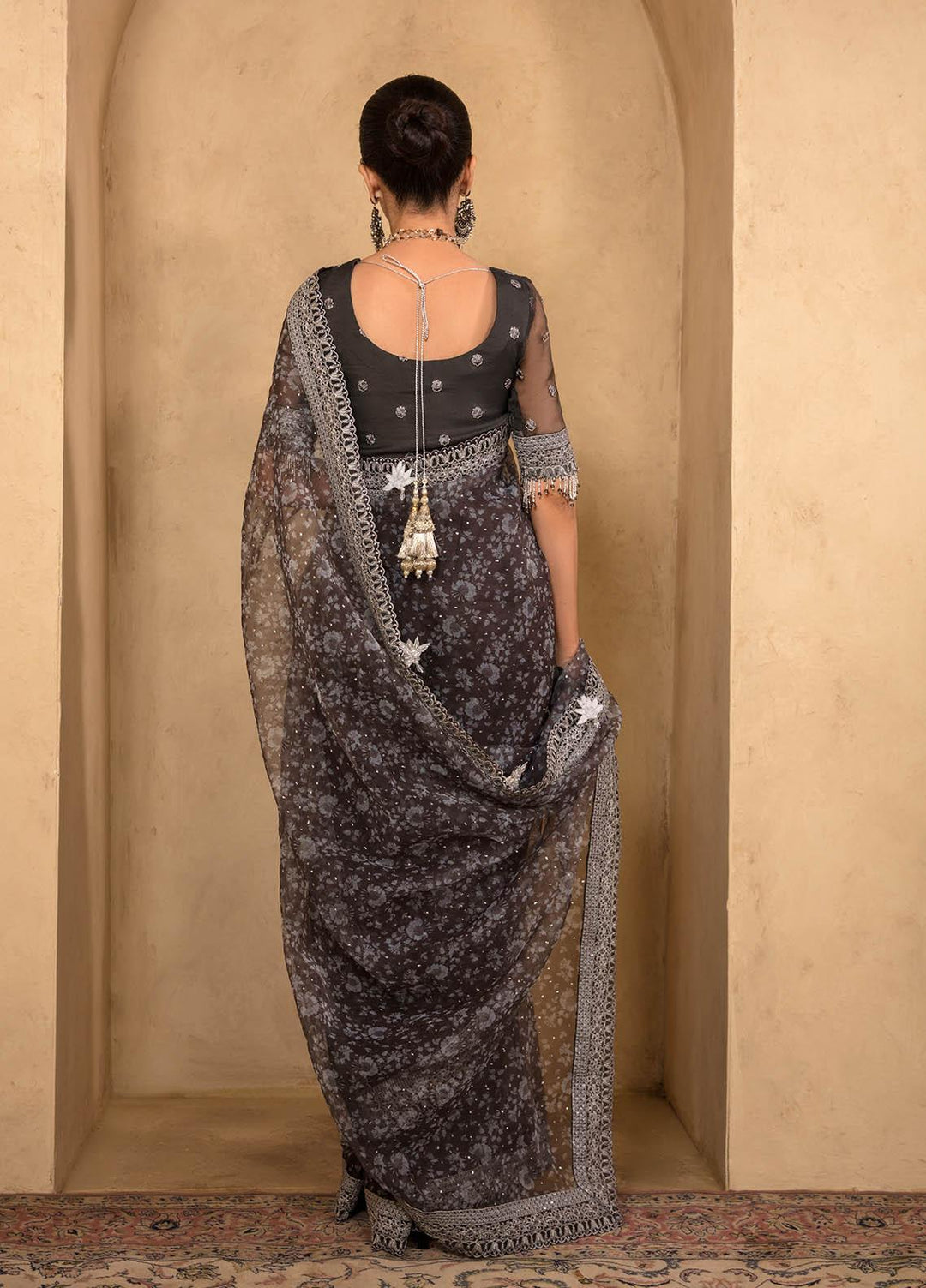 Jahan Aara By Nayab Embroidered   Unstitched Saree NB23JA NS-002 JAIPUR - Premium Collection