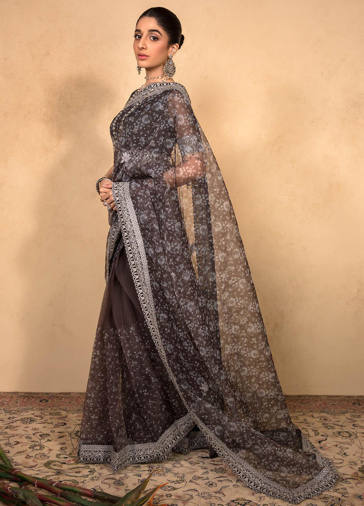 Jahan Aara By Nayab Embroidered   Unstitched Saree NB23JA NS-002 JAIPUR - Premium Collection