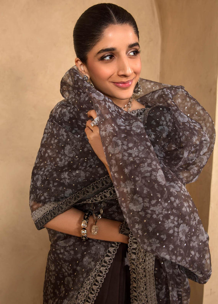 Jahan Aara By Nayab Embroidered   Unstitched Saree NB23JA NS-002 JAIPUR - Premium Collection