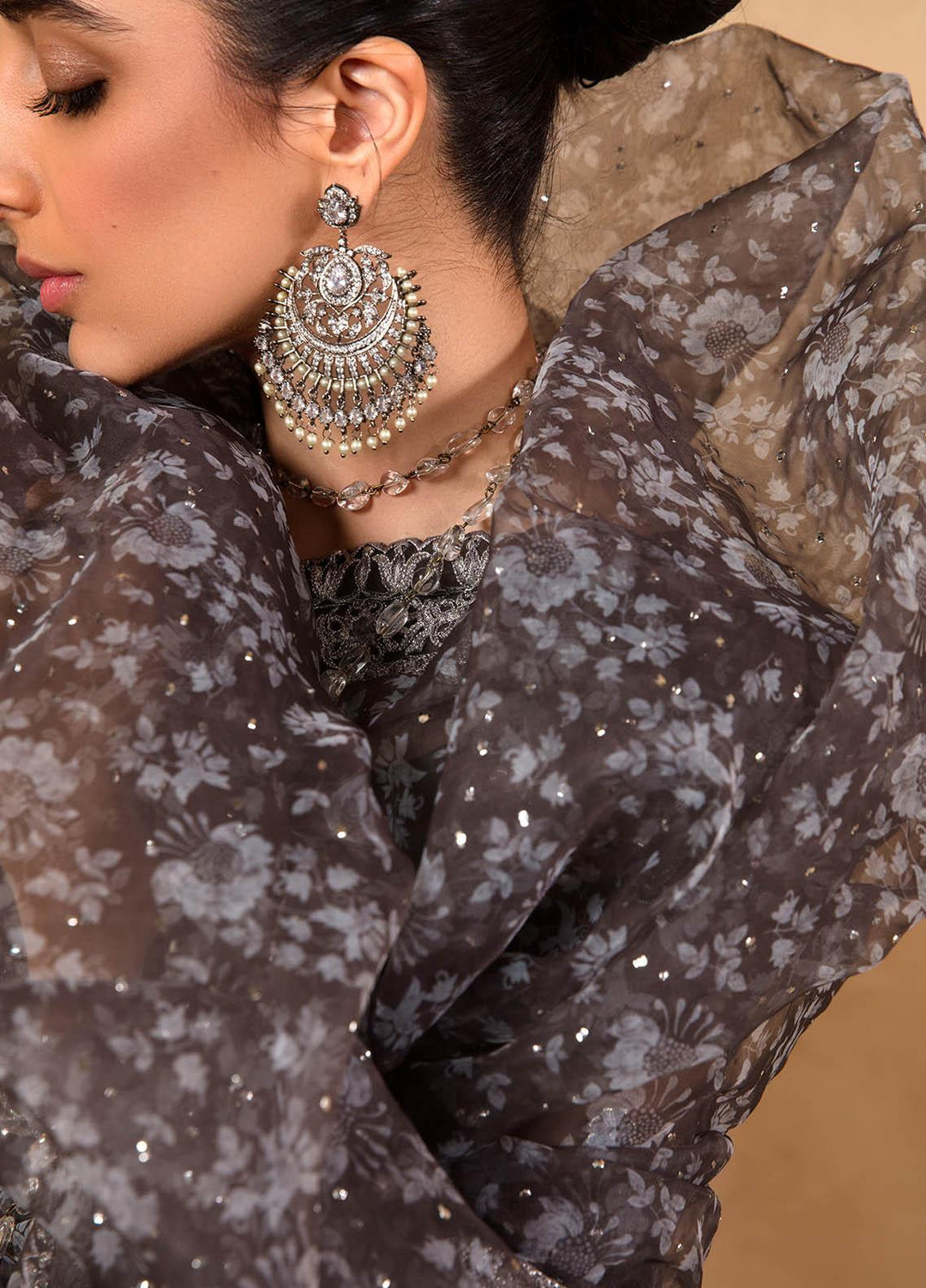 Jahan Aara By Nayab Embroidered   Unstitched Saree NB23JA NS-002 JAIPUR - Premium Collection