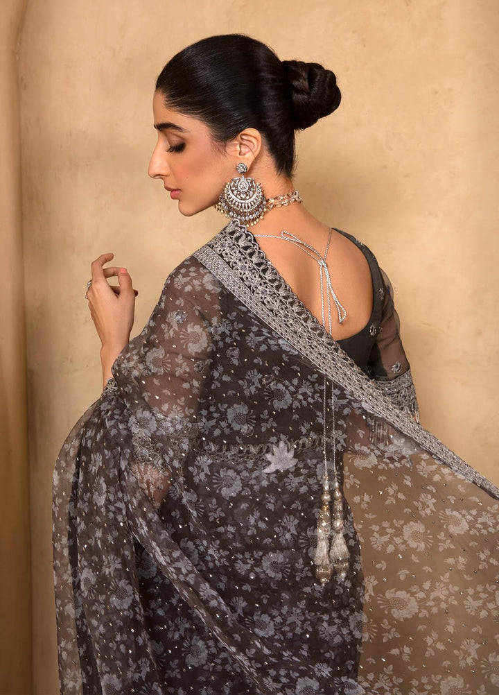 Jahan Aara By Nayab Embroidered   Unstitched Saree NB23JA NS-002 JAIPUR - Premium Collection