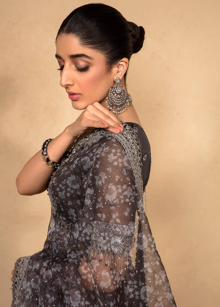 Jahan Aara By Nayab Embroidered   Unstitched Saree NB23JA NS-002 JAIPUR - Premium Collection