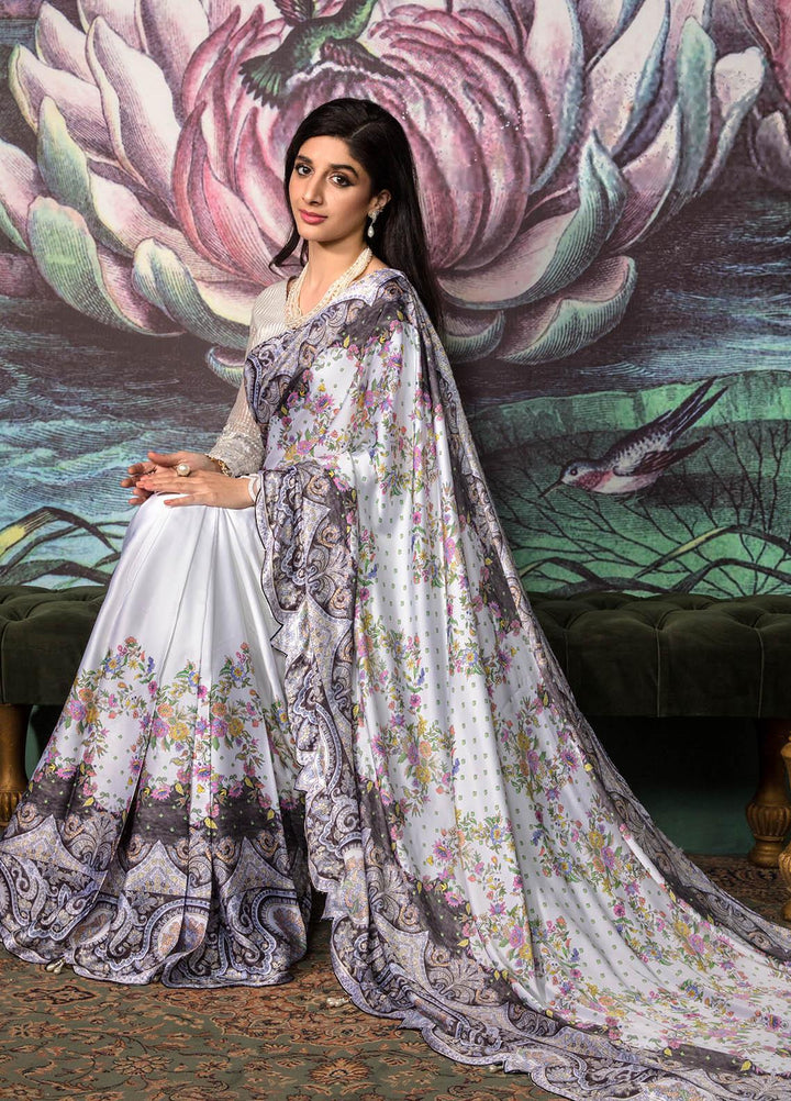 Jahan Aara By Nayab Embroidered   Unstitched Saree NB23JA NS-003 MEHKA - Premium Collection