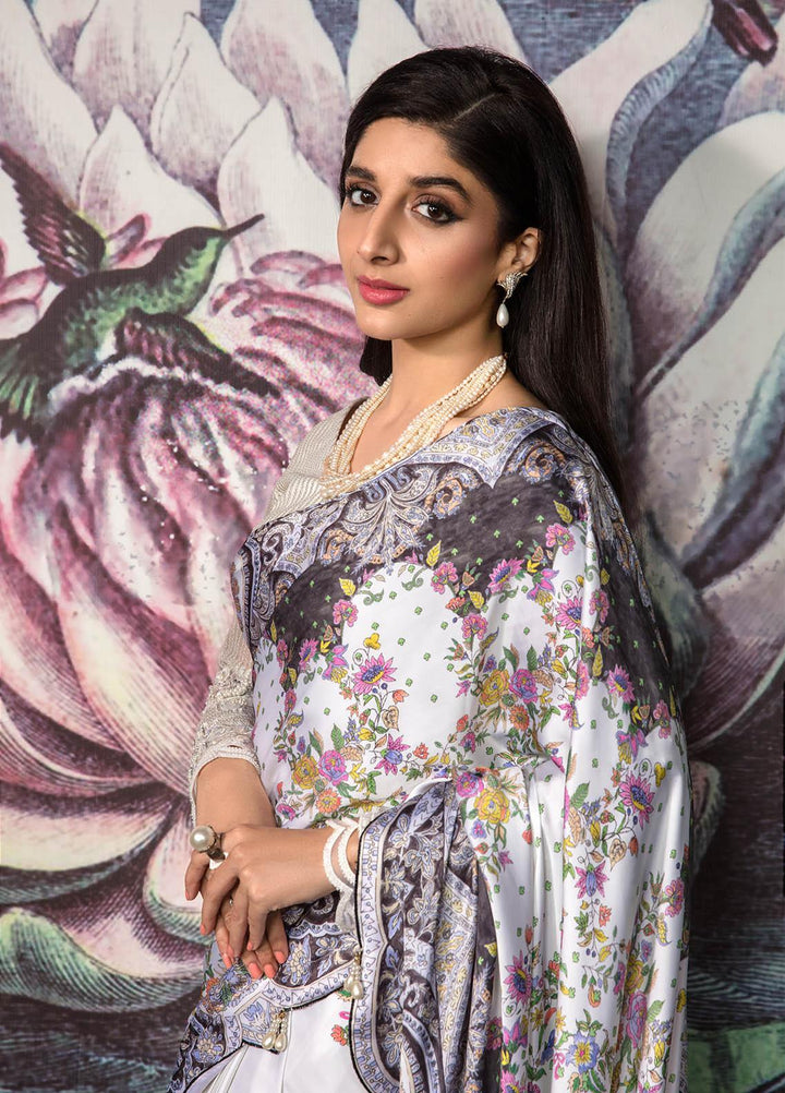 Jahan Aara By Nayab Embroidered   Unstitched Saree NB23JA NS-003 MEHKA - Premium Collection