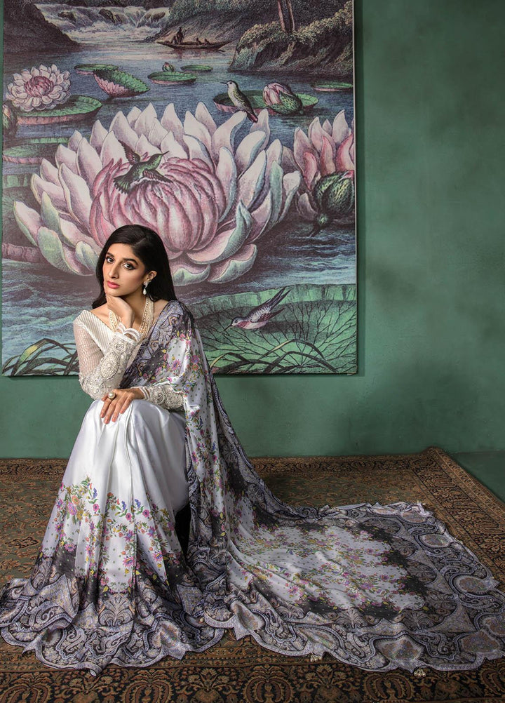 Jahan Aara By Nayab Embroidered   Unstitched Saree NB23JA NS-003 MEHKA - Premium Collection