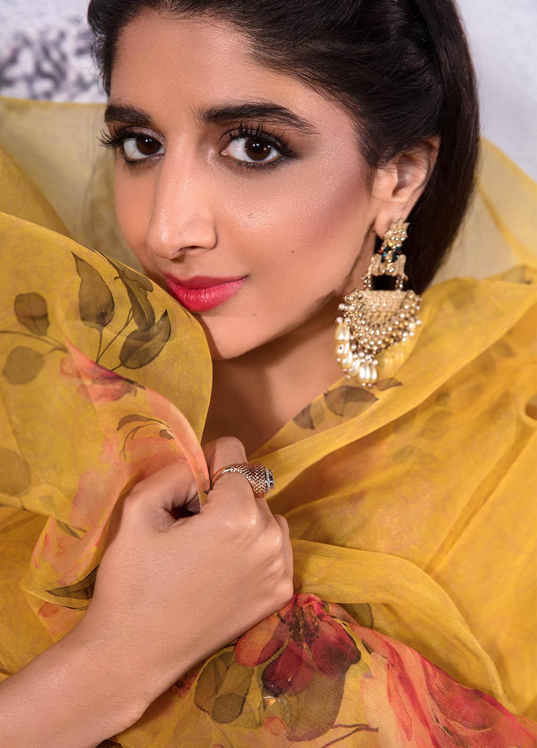 Jahan Aara By Nayab Embroidered   Unstitched Saree NB23JA NS-004 Kayseriya - Premium Collection