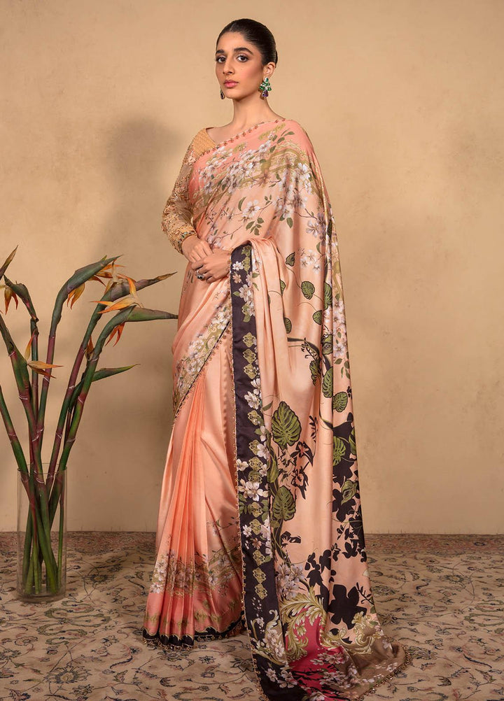 Jahan Aara By Nayab Embroidered   Unstitched Saree NB23JA NS-005 Mira - Premium Collection