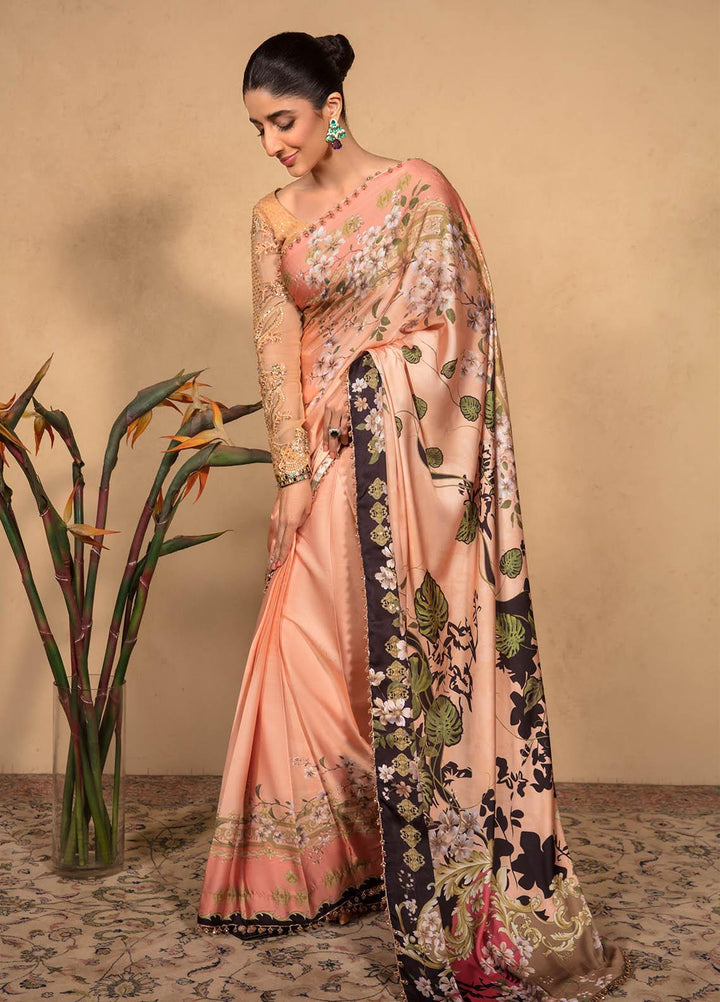 Jahan Aara By Nayab Embroidered   Unstitched Saree NB23JA NS-005 Mira - Premium Collection