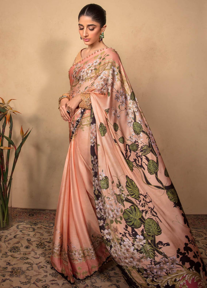 Jahan Aara By Nayab Embroidered   Unstitched Saree NB23JA NS-005 Mira - Premium Collection