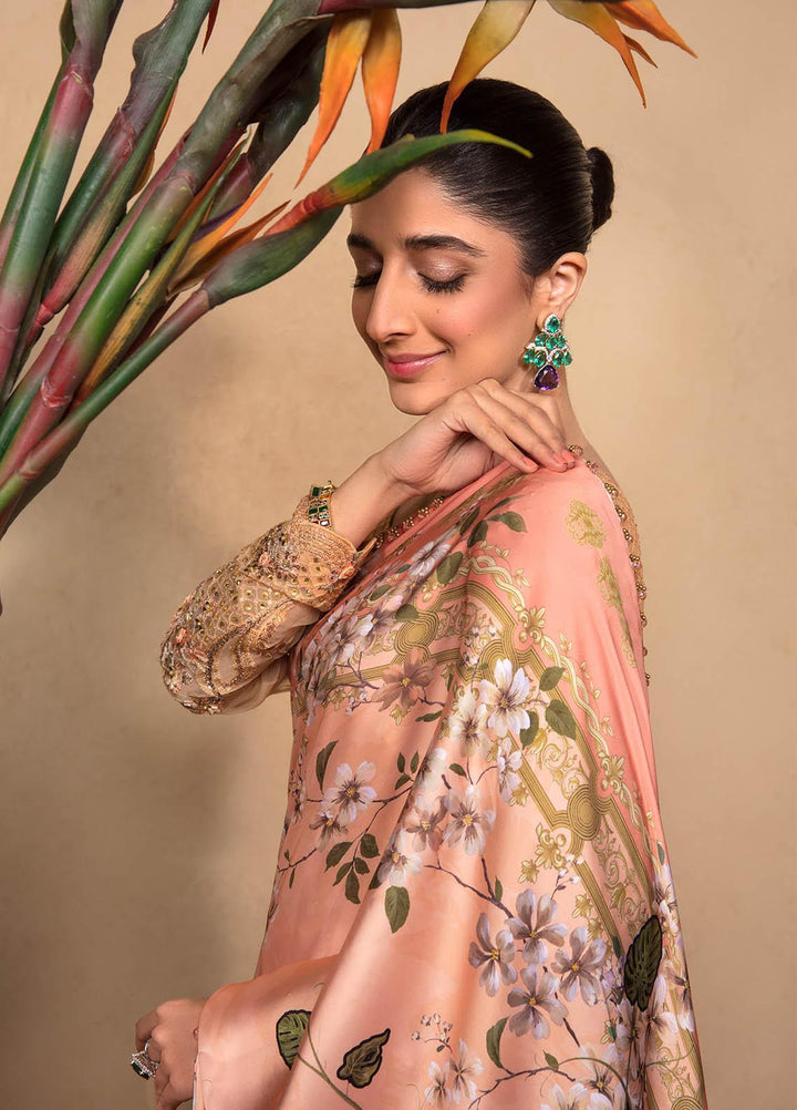 Jahan Aara By Nayab Embroidered   Unstitched Saree NB23JA NS-005 Mira - Premium Collection