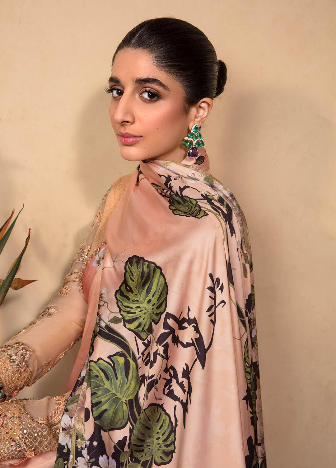 Jahan Aara By Nayab Embroidered   Unstitched Saree NB23JA NS-005 Mira - Premium Collection