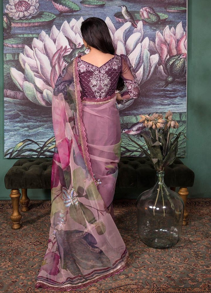 Jahan Aara By Nayab Embroidered   Unstitched Saree NB23JA NS-006 ASHNA - Premium Collection